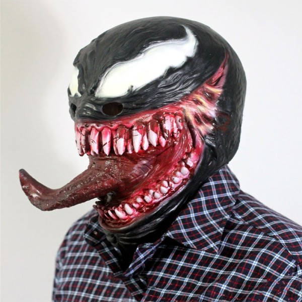 Ekte Autorisasjon Venom Hodeplagg Halloween Skremmende Antrekk Ferie Gave