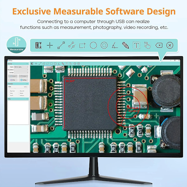Digital mikroskop 1200x förstoring HD USB Professionell elektron mikroskop