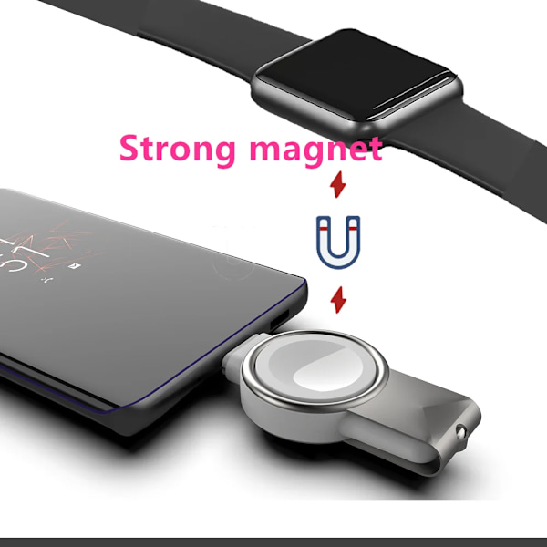 USB C Bærbar Trådløs Oplader til IWatch 8 7 6 SE 5 4 Oplader Dock Station USB kabel til Apple Watch Series 7 6 5  4 3 Type C
