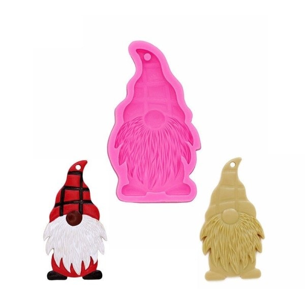 Gnome silikon mugg-fondant-harpiks-håndverk-leire-godteri-smykker-gummipasta mugg