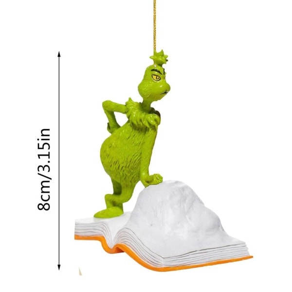 The Grinch Flat joulu koristelu sarjakuva figuurit malli riipus auto koristeet