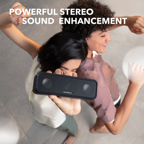 Bluetooth højttaler med stereo lyd ren titanium membran drivere