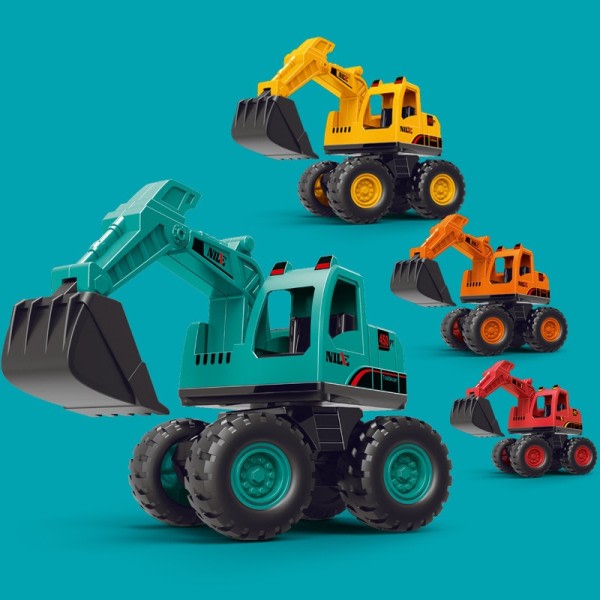 Børn's store lastbiler plastik teknik bil dumper lastbil kran gravemaskine model inertial køretøj bil legetøj