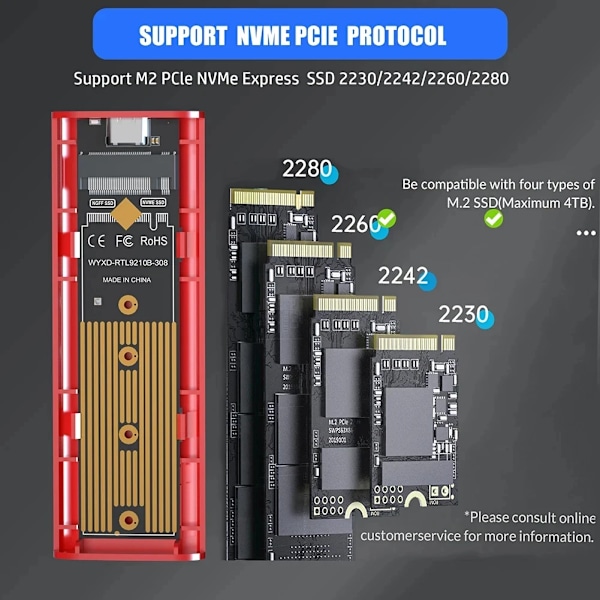 M2 SSD Case M.2 NVMe SATA SSD Kapital Adapter 10Gbps USB 3.2