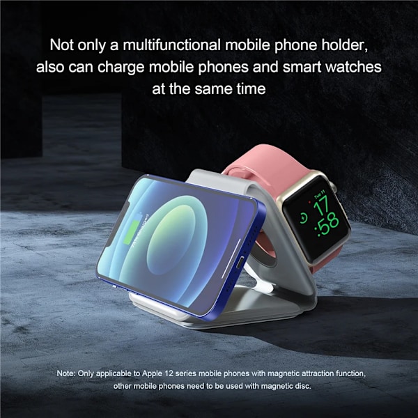 100W 3 1 Magnetisk Bärbar Trådlös Laddare Pad för iPhone 15 14 13 12 Pro Max Apple Watch AirPods Snabb laddning Dock Station