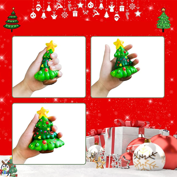 Jul leksaker tomten snögubben squishy stress bollar långsamt stigande avlastning leksaker