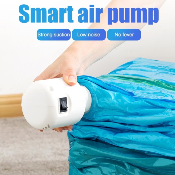Elektrisk luft pumpe vakuum forseglet kompresjon pose for klær oppbevaring poser elektrisk sealer maskin