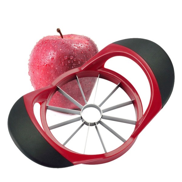 Apple Slicer Opgraderet Version 12-Blade Large Apple Core, Rustfrit Stål Ultra-Sharp Apple Cutter
