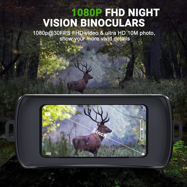R12 kikkert Natt Vision Enhet Oppladbar 6W 850nm Infrarød