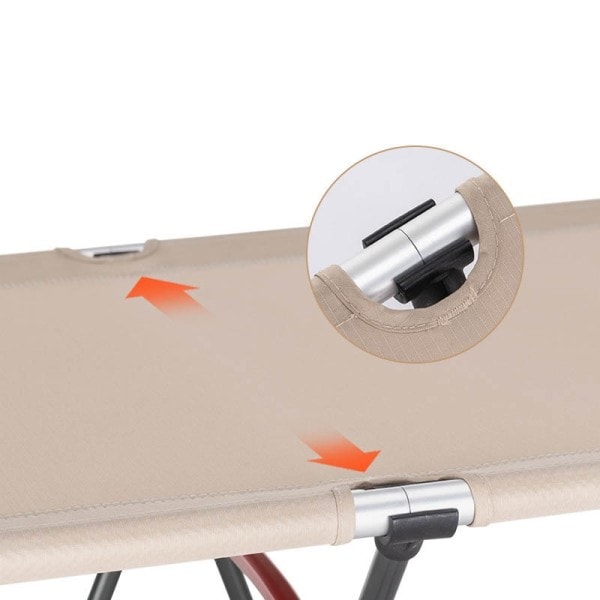 Utomhus Camping Spjälsäng Ultralight Portabel 7075 aluminium legering Hög-låg dubbelfunktion hopfällbar Sov Säng