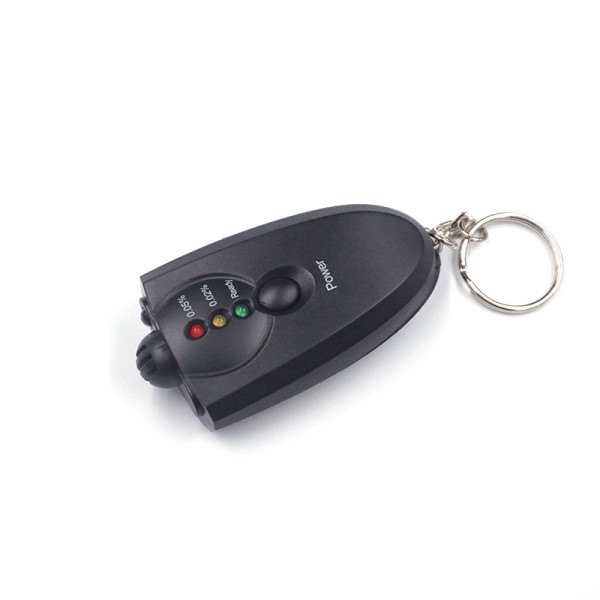 Mini Professionell Digital Breathalyzer Key Chain Alkohol Tester Alkohol Breath Analysera Tester med ficklampa