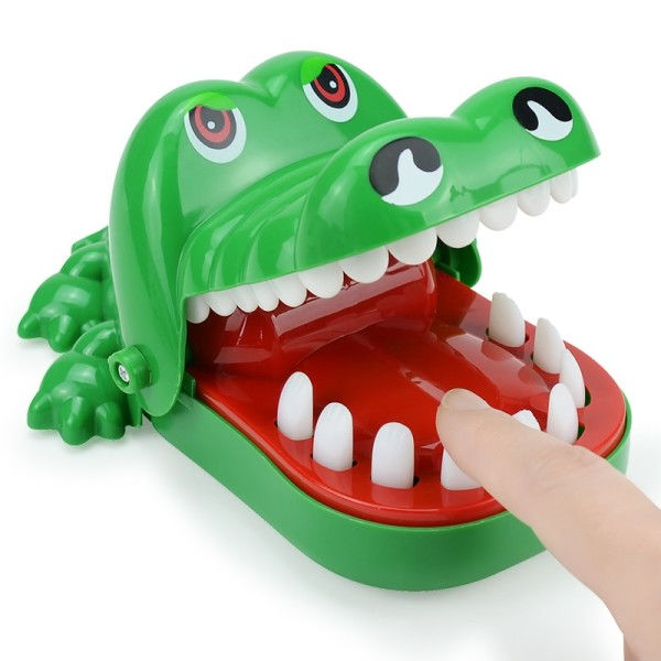 Krokodil tänder leksaker spel för barn krokodil bita finger tandläkare spel roliga leksaker