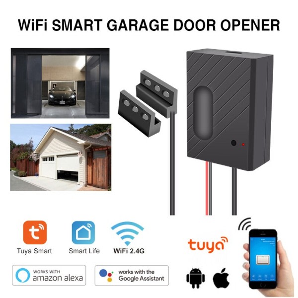 Smart WiFi Garage Dør åbner Fjernbetjening Tuya Smart Life App Control Work with Alexa Google No Hub f033 | Fyndiq