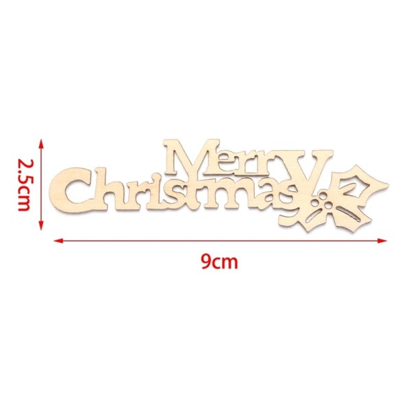 Glædelig jul Hængende Ornament Træ Brev Jule Håndværk