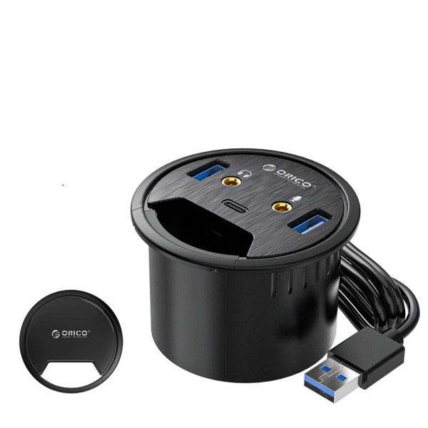 USB C HUB 3.0 pöytä pöytäkone läpivienti portilla tyyppi lukija liitin sovitin jakaja