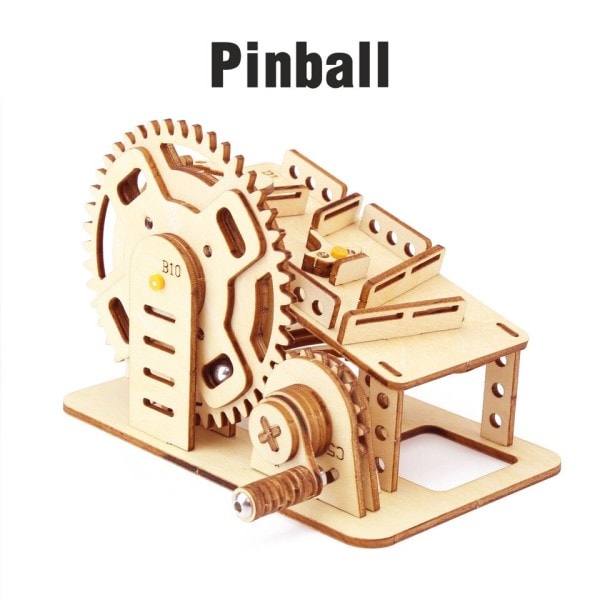 3D trä pussel mekaniskt kit stam vetenskap fysik leksak labyrint boll montage modell byggnad