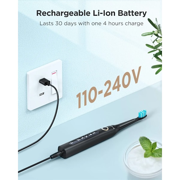 Elektrisk tandbørste USB Charge FW-507 Genopladelig Vandtæt Elektronisk Tand børster