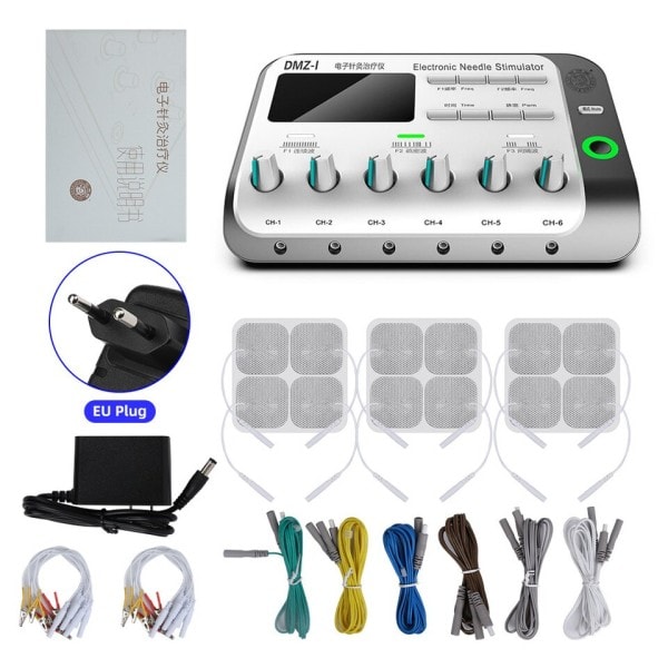 Elektrisk Muskel Stimulator 6 Output Kanal Elektro Akupunktur Fysioterapi TENS maskine