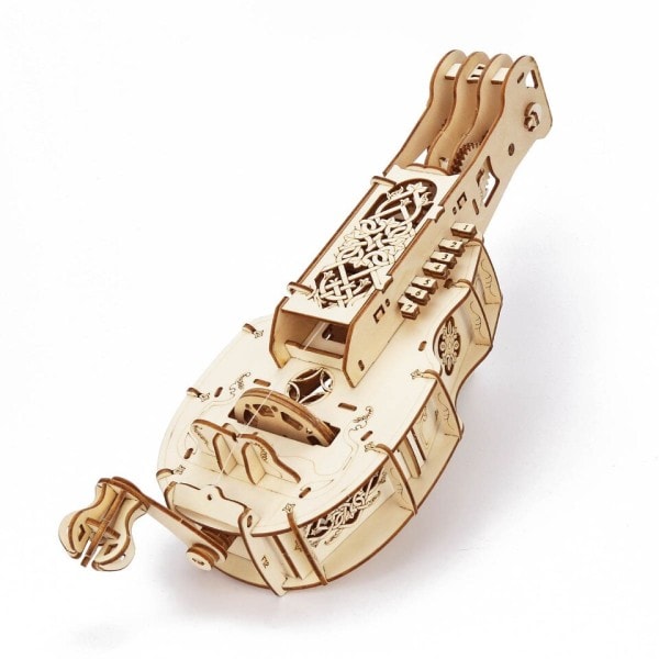 Hurdy Gurdy Mekanisk Modell Gör-det-själv Musikal Instrument 3D Trä Pussel Bygg satser