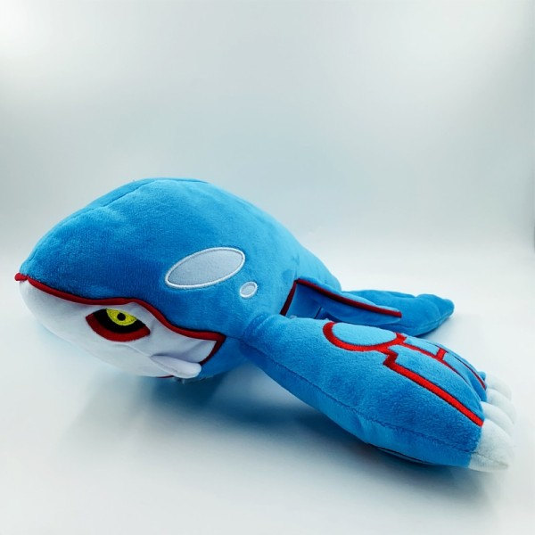 37 cm Kyogre Blå Val Vatten Egenskaper Gud Beast Plysch Leksaker Docka Mjuk stoppad Djur För Barn