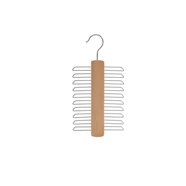 Slips Oppheng 20 Bar Silke Scarf Belte Arrangør Rack Garderobe Tre Oppbevaring Hengende Rack Oppbevaring Holder
