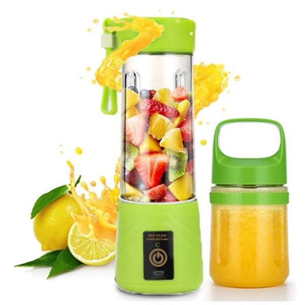 Bærbar frukt juice blendere sommer personlig elektrisk mini flaske hjemme USB 6 blader juicer