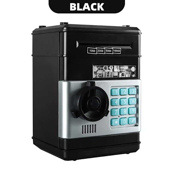 Elektronisk Piggy Bank Automatisk Mini Safe Mynter Kontanter Sparing Penger Boks Passord Telleverk Kode Nøkkel Lås