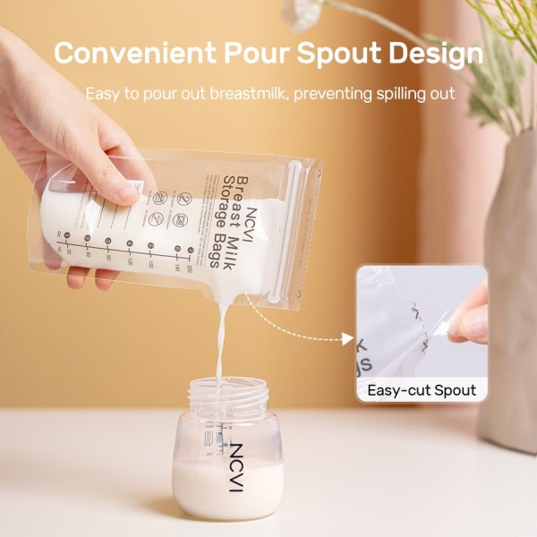 Modermælk opbevaring poser 6 oz mælk fryser poser til langtids amning opbevaring