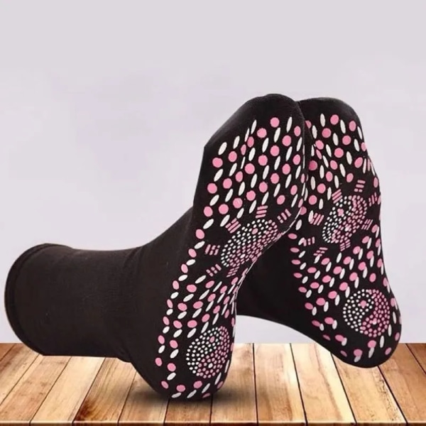 2 pari lämmittävä itselämpenevä magneettinen hieronta sukat naisille