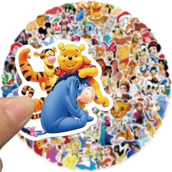 100 kpl Disney Mix sarjakuva Micky Prinsessa tarrat grafiti tarrat kannettava matkalaukku rullalauta vedenpitävä tarra