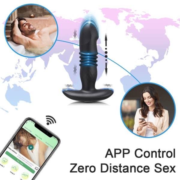 Teleskopisk vibrerende Butt Plug Anal APP Vibrator Trådløs Sex Legetøj til  Kvinder Røv Anal Dildo 47b2 | Fyndiq