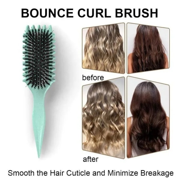 Lockar Define Styling Brush Boar Bristle Uttrassling Hår Brush Tangled Hår Kam