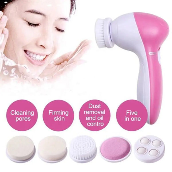 Elektrisk ansiktsrengöring 5 IN 1 ansiktsrengöring borste tvätt maskin spa hudvård massager pormaskar rengöring ansiktsrengöring verktyg