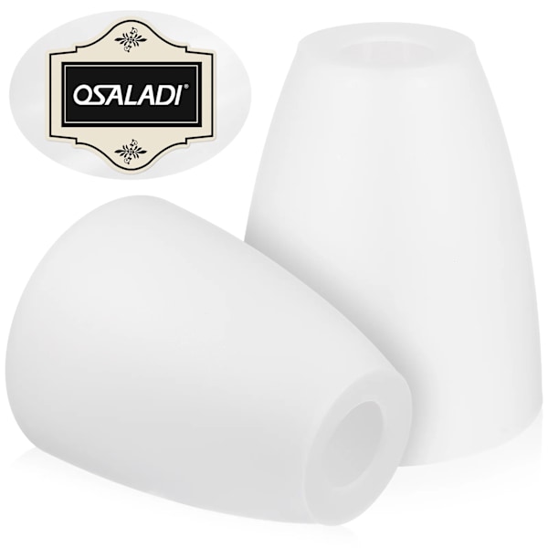 2 delar Glas Ljus Skärm Plast Lampskärm