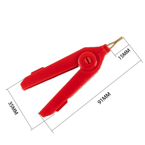 2 stk sæt LCR-belagt kobber alligator clips kelvin fire klip andnæb clips
