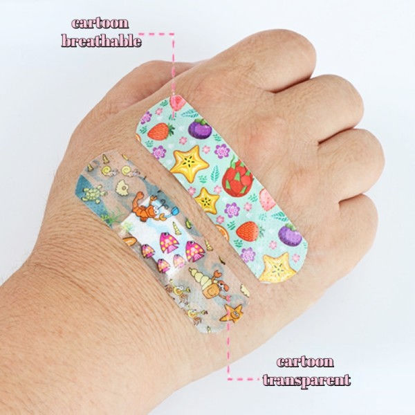 100 stykker Tegneserie Dyr Mønster Vanntett Hemostase Barn Band Aid Klistermerker
