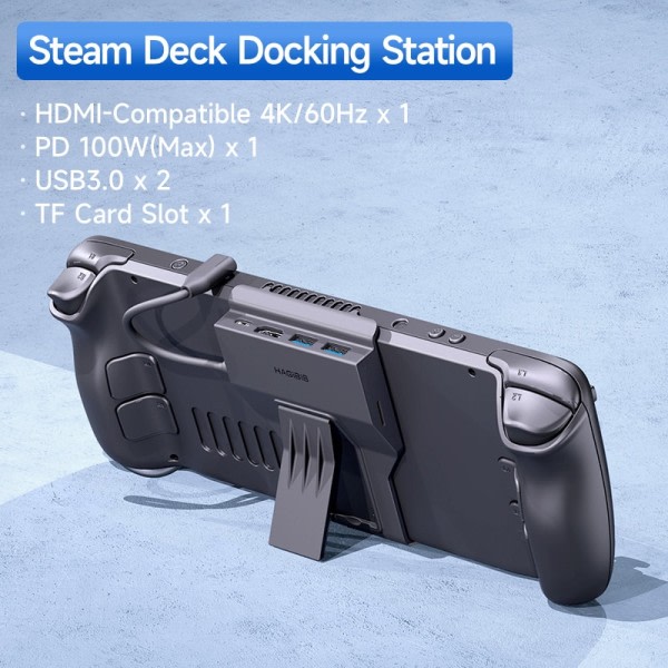 Steam Deck Docking Station 4 in 1 Dock Holder Hub USB C to 4K@60Hz HDMI-kompatibel  SteamDeck