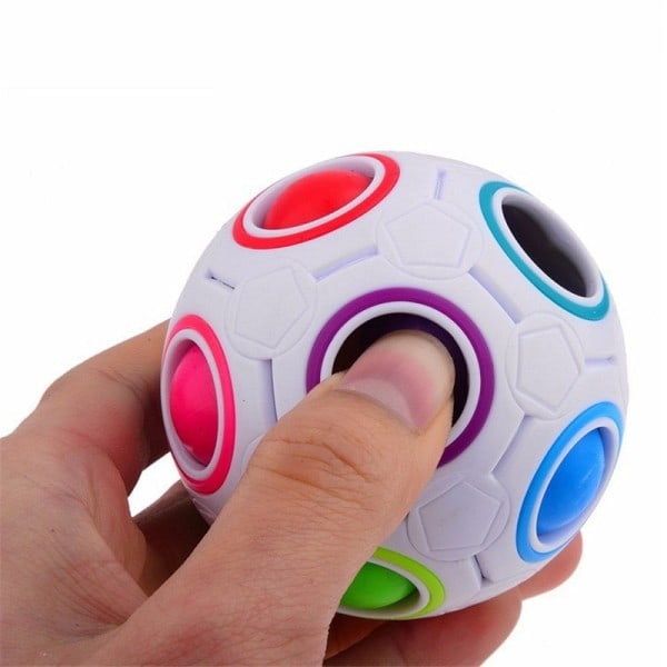 Kreativ Magic Cube Ball Antistress Rainbow Fodbold Puslespil Montessori Børn Legetøj