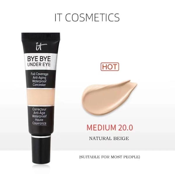 12ml Kosmetikk Matt øyne concealer krem øye full dekning fjern mørke sirkler
