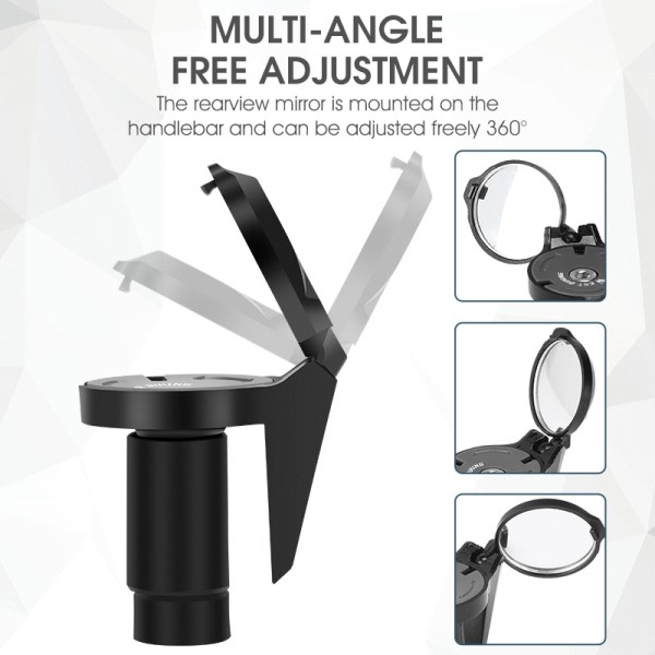 Universal Cykel Rearview Spegel Justerbar Rotera Clear Cykling Styre Konvex View Speglar