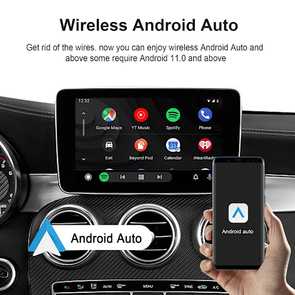 Carplay AI Box Android 13 Trådløs Android Auto Smart TV Box