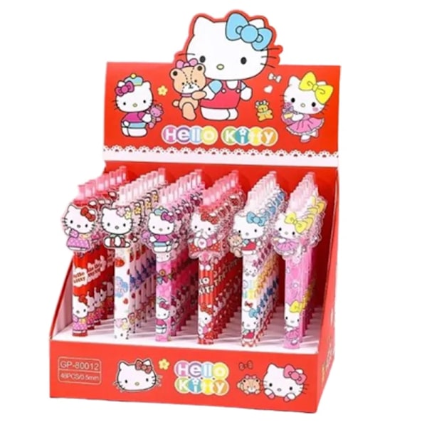Sarjakuva Geeli Kynä 24/48kpl Hello Kitty Hyvää Uutta Vuotta Luova 0.5 Musta Koulu Paperi toimisto Allekirjoitus kynät