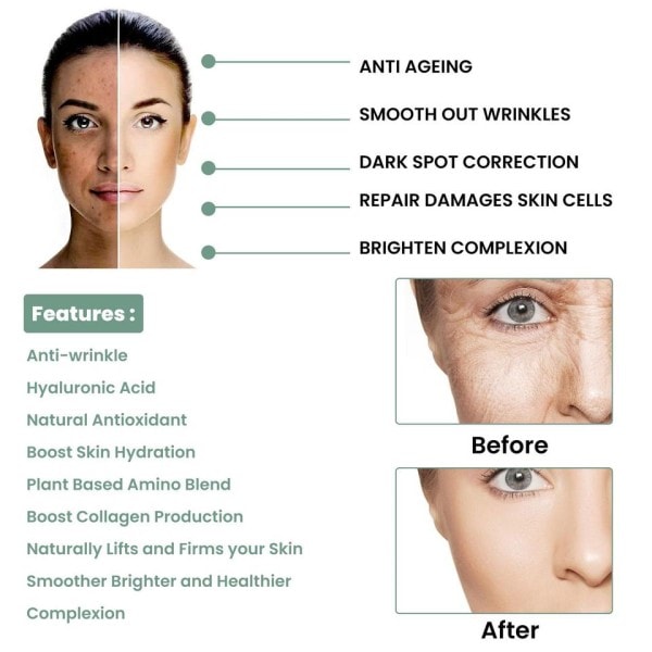 30ml Collagen Boost Face Serum Essence Anti Rynkle Anti Aging Whitening Fuktgivande