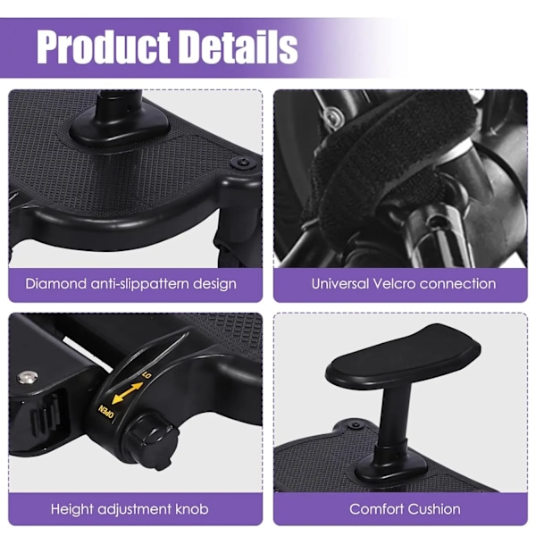 Mote vogn pedal adapter vogn brett med avtakbart sete