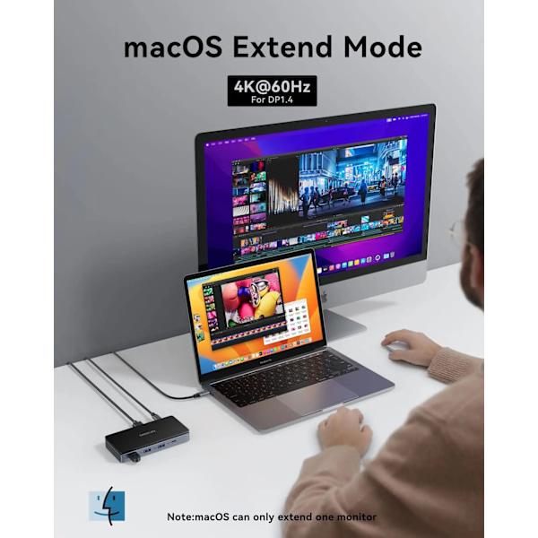 USB C telakka asema kaksois DisplayPort 8 1 kannettava telakka asema kaksois näyttö