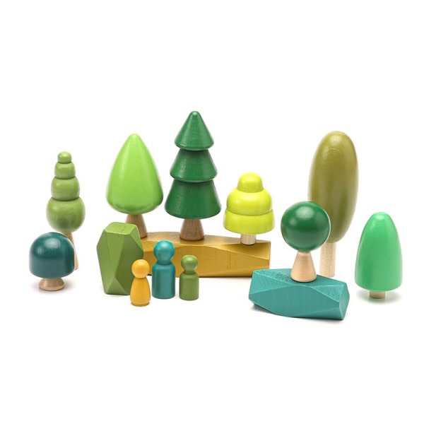1Set Trä Naturlig Simulering Träd Trä Leksaker för Barn Montessori Spel Utbildningsleksak