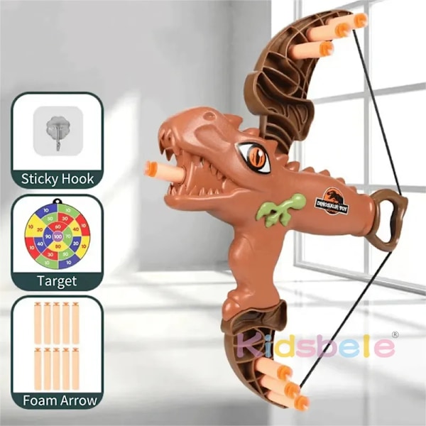 Dinosaurukset lelut jousi ja nuoli jousiammunta lelu setti 10 imu kuppi nuolet