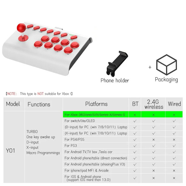 Wireless BIG PC Gamepad Retro Arcade Portable Game Control Usb Joystick