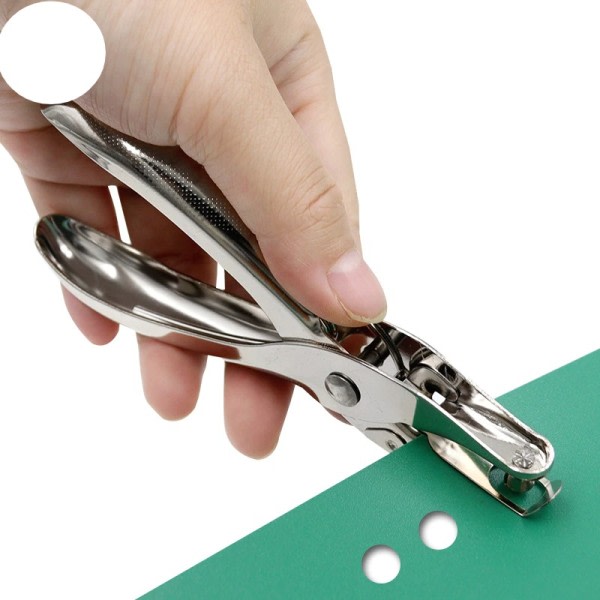 Enkelt Hul Puncher Metal 6mm Pore Diameter Punch Tang Hånd Papir Scrapbooking Punches