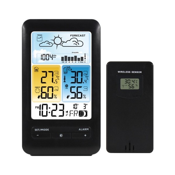 Digital Klokke Vær Stasjon Termometer Hygrometer